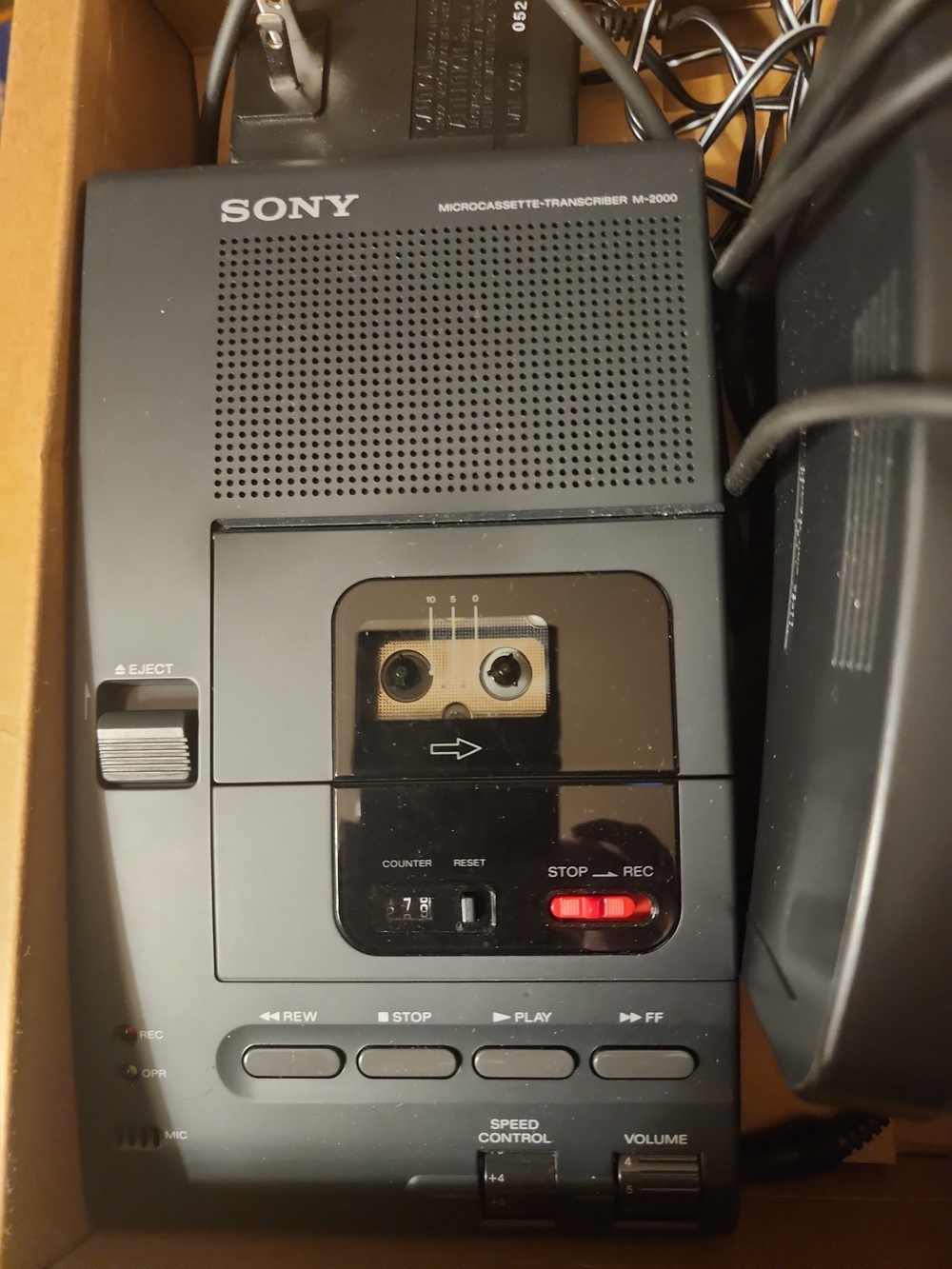 Sony Black Microcassette Transcriber M-2000 Style Recorder